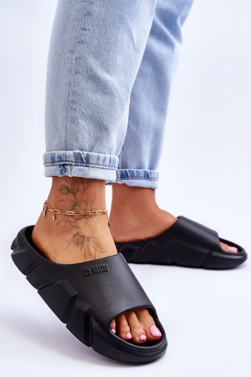 Chaussons femme avec mousse Big Star LL274594 couleur noire  Chaussons femme avec mousse Big Star LL274594 couleur noire