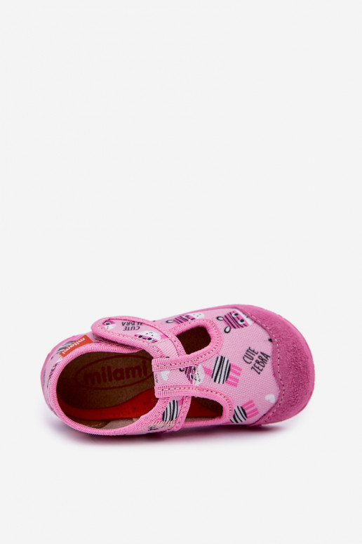 Chaussons Milami Puéril avec attaches adhésives DANS Zebry couleur rose Jasimrra Chaussons Milami Puéril avec attaches adhésives DANS Zebry couleur rose Jasimrra