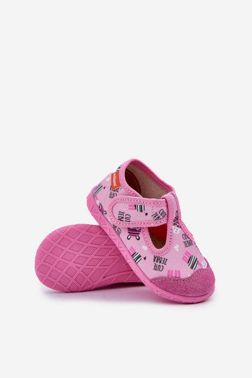 Chaussons Milami Puéril avec attaches adhésives DANS Zebry couleur rose Jasimrra Chaussons Milami Puéril avec attaches adhésives DANS Zebry couleur rose Jasimrra