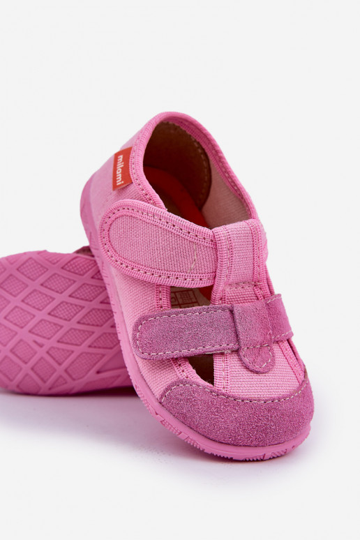 Chaussons Milami Puéril avec attaches adhésives couleur rose Reathiana Chaussons Milami Puéril avec attaches adhésives couleur rose Reathiana