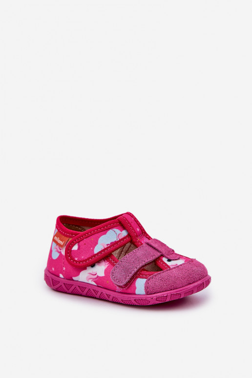 Chaussons Milami Puéril avec attaches adhésives DANS Licornes couleur rose Reathiana