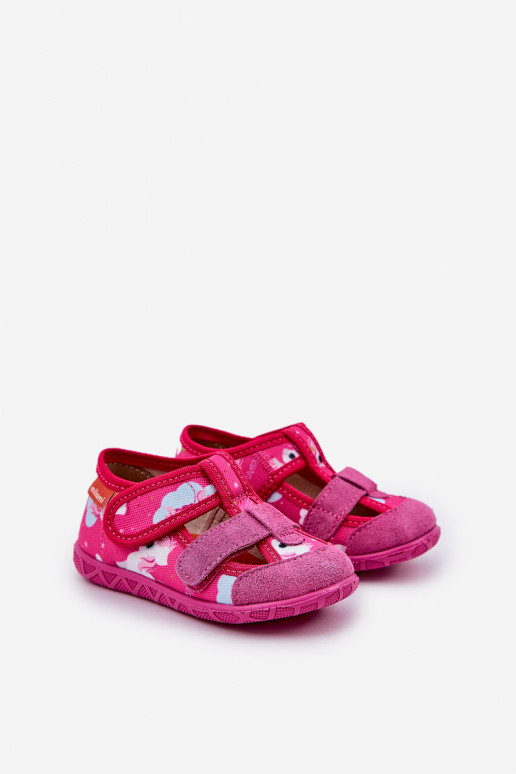 Chaussons Milami Puéril avec attaches adhésives DANS Licornes couleur rose Reathiana