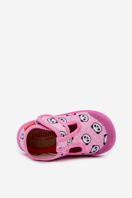 Chaussons Milami Puéril Elastyczne avec attaches adhésives DANS Panda couleur rose Ambette Chaussons Milami Puéril Elastyczne avec attaches adhésives DANS Panda couleur rose Ambette