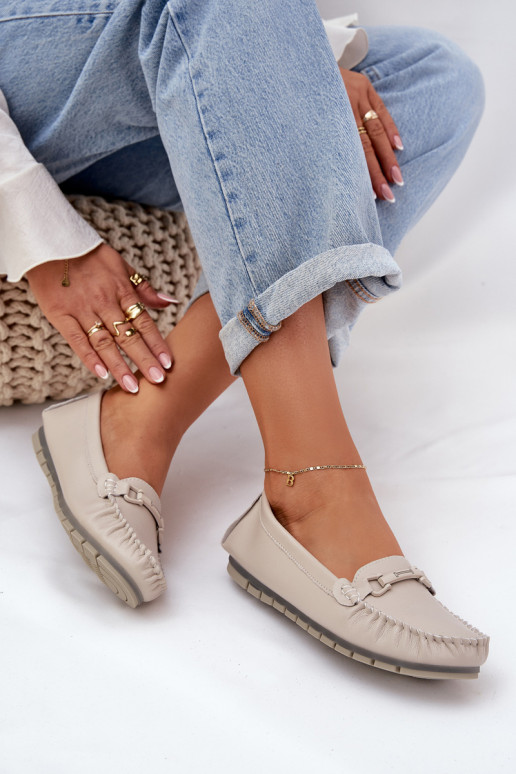 isocèle Peau Mocassins avec des ornements S.Barski LR51-547 beige isocèle Peau Mocassins avec des ornements S.Barski LR51-547 beige