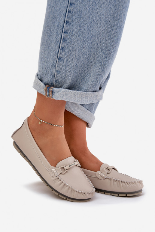 isocèle Peau Mocassins avec des ornements S.Barski LR51-547 beige isocèle Peau Mocassins avec des ornements S.Barski LR51-547 beige