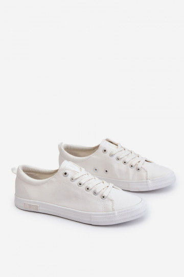 Féminin Doucement baskets à semelle plate Big Star LL274058 couleur blanche 2