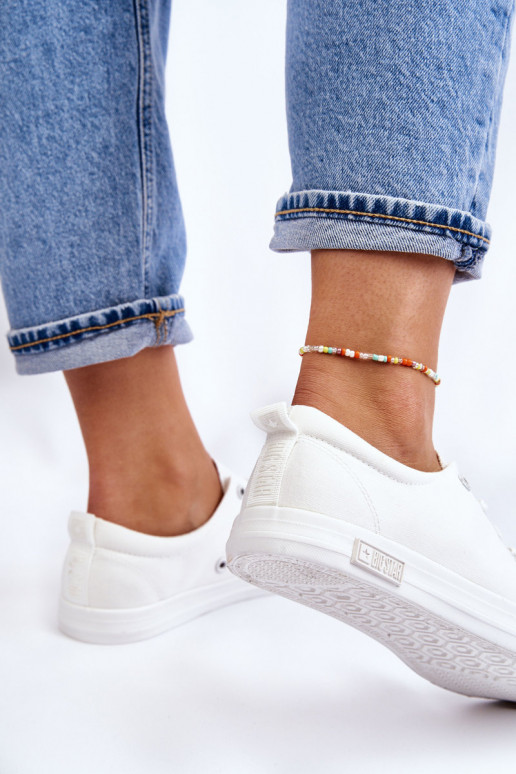 Féminin Doucement baskets à semelle plate Big Star LL274058 couleur blanche Féminin Doucement baskets à semelle plate Big Star LL274058 couleur blanche