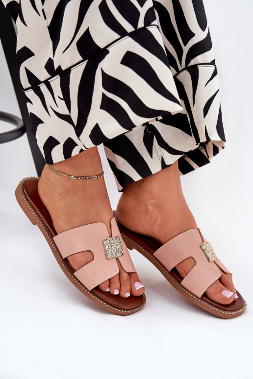 isocèle Chaussons Avec découpes Et la décoration couleur rose Bohalis isocèle Chaussons Avec découpes Et la décoration couleur rose Bohalis