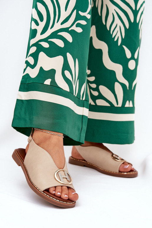 isocèle Style élégant des sandales avec des ornements beige Iseliria isocèle Style élégant des sandales avec des ornements beige Iseliria