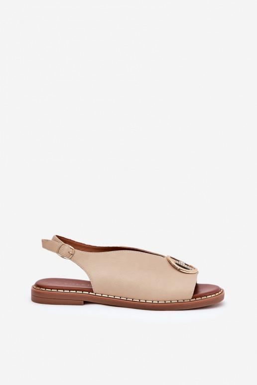 isocèle Style élégant des sandales avec des ornements beige Iseliria isocèle Style élégant des sandales avec des ornements beige Iseliria