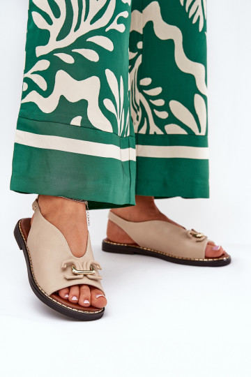 Sandales à talons larges avec ornements en simili cuir couleur sable Tillireta 2