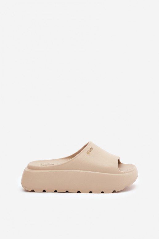 Pantoufles légères Pantoufles pour femmes avec une plateforme Big Star RR274A569 beige