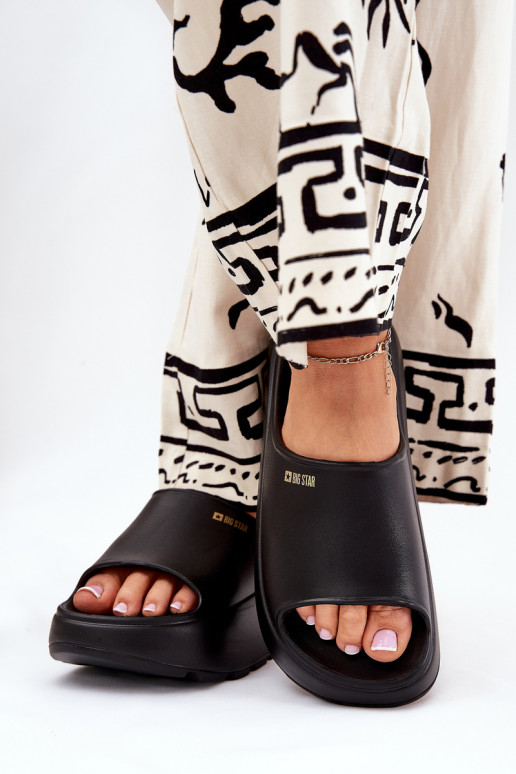 Pantoufles légères Pantoufles pour femmes avec une plateforme Big Star RR274A567 couleur noire