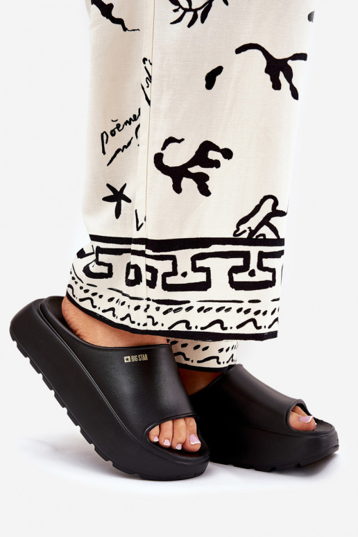 Pantoufles légères Pantoufles pour femmes avec une plateforme Big Star RR274A567 couleur noire