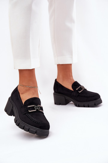 en daim écologiqueoÀe chaussures Féminin avec des ornements Vinceza 39921 couleur noire 2