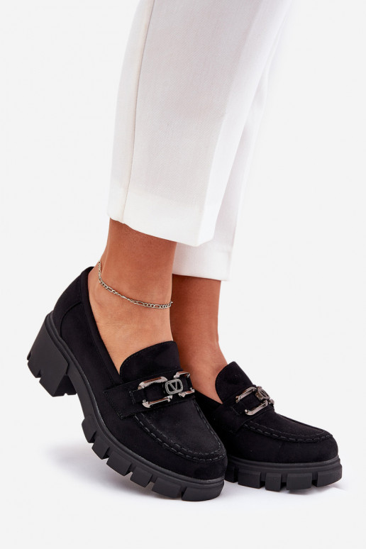 en daim écologiqueoÀe chaussures Féminin avec des ornements Vinceza 39921 couleur noire