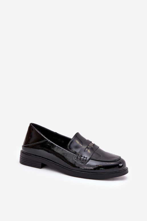 Style élégant Mocassins laqués Féminin Z Activéturalnej Skóry Vinceza 18100 couleur noire Style élégant Mocassins laqués Féminin Z Activéturalnej Skóry Vinceza 18100 couleur noire