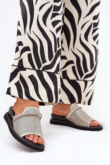 Mules à talons avec bande décorative argentées TeriĮes