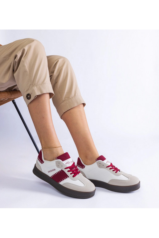 Baskets bordeaux sur plateforme avec...