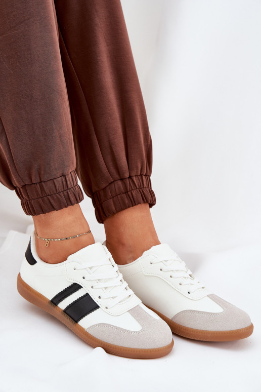Faible Chaussures modèle baskets Féminin en cuir écologique couleur blanche Nonalorin