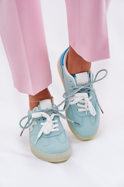 Faible baskets Féminin avec des motifs en fourrure de léopard couleur menthe Zelevelis Faible baskets Féminin avec des motifs en fourrure de léopard couleur menthe Zelevelis