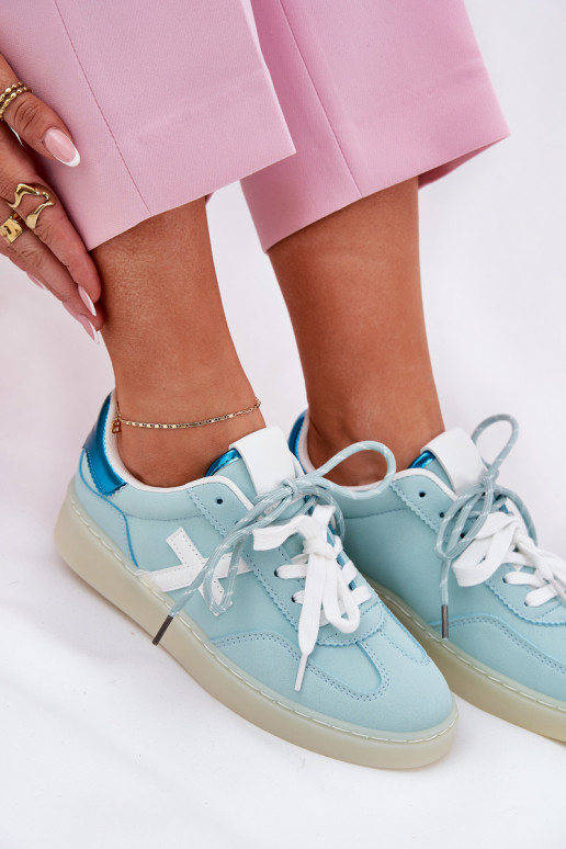 Faible baskets Féminin avec des motifs en fourrure de léopard couleur menthe Zelevelis Faible baskets Féminin avec des motifs en fourrure de léopard couleur menthe Zelevelis