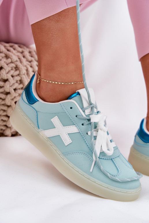 Faible baskets Féminin avec des motifs en fourrure de léopard couleur menthe Zelevelis Faible baskets Féminin avec des motifs en fourrure de léopard couleur menthe Zelevelis