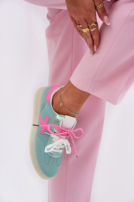 Faible baskets Féminin avec des motifs en fourrure de léopard menthe -couleur rose Zelevelis Faible baskets Féminin avec des motifs en fourrure de léopard menthe -couleur rose Zelevelis