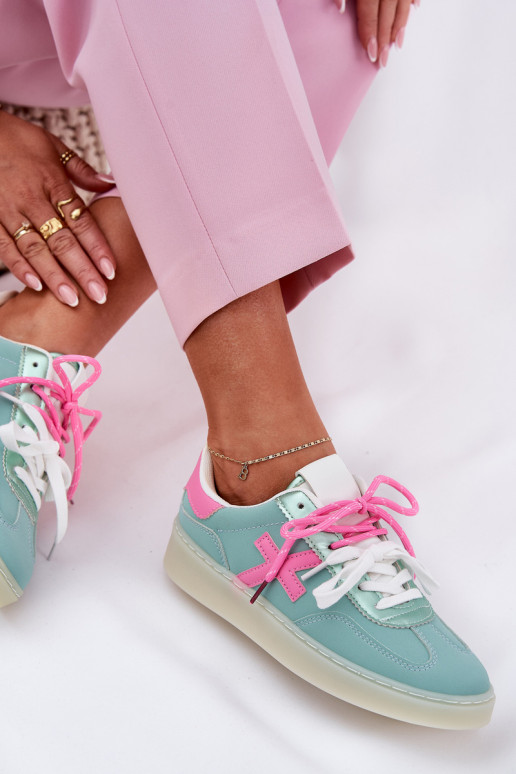 Faible baskets Féminin avec des motifs en fourrure de léopard menthe -couleur rose Zelevelis Faible baskets Féminin avec des motifs en fourrure de léopard menthe -couleur rose Zelevelis