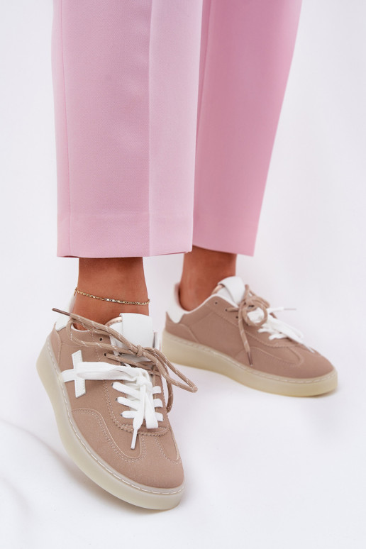 Faible baskets Féminin beige Zelevelis Faible baskets Féminin beige Zelevelis