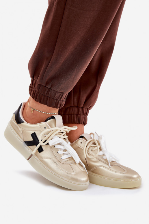 Faible baskets Féminin couleur dorée Zelevelis Faible baskets Féminin couleur dorée Zelevelis