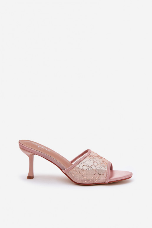 Décoré Chaussons avec des talons fins Szampańskie Ennoriel Décoré Chaussons avec des talons fins Szampańskie Ennoriel