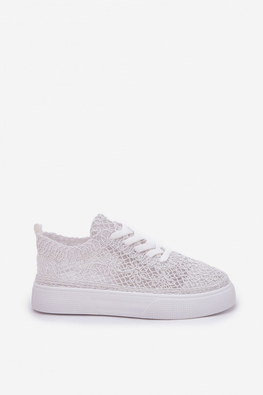 avec des éléments ajourés Baskets Féminin avec une plateforme couleur blanche Aranelith avec des éléments ajourés Baskets Féminin avec une plateforme couleur blanche Aranelith