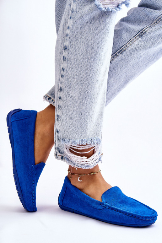 Mocassins en daim Féminin couleur bleue Morreno Mocassins en daim Féminin couleur bleue Morreno