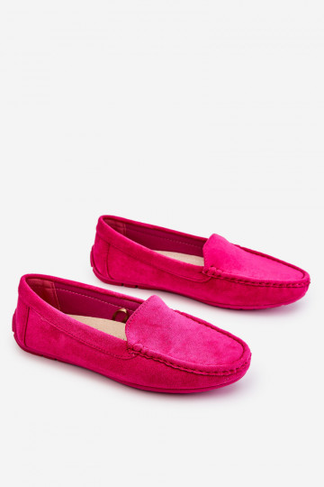 Mocassins en daim Féminin couleur rose Morreno