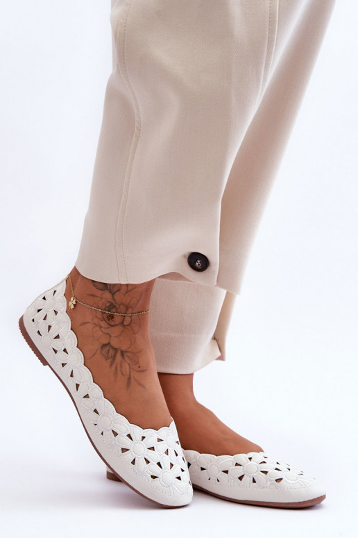 Chaussures ajourées brillantes couleur blanche Visionary