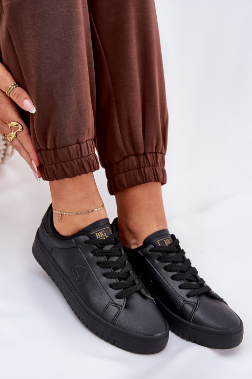 Faible Chaussures de loisirs en cuir écologique Big Star NN274576 couleur noire Faible Chaussures de loisirs en cuir écologique Big Star NN274576 couleur noire