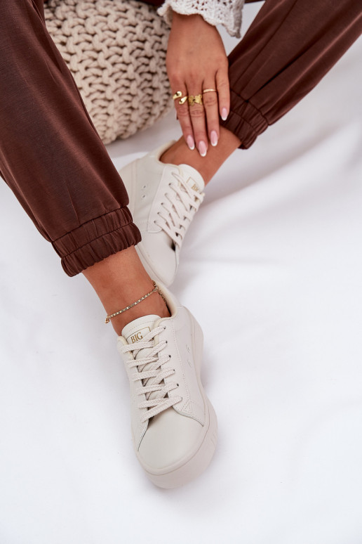 Faible Chaussures de loisirs en cuir écologique Big Star NN274578 beige Faible Chaussures de loisirs en cuir écologique Big Star NN274578 beige