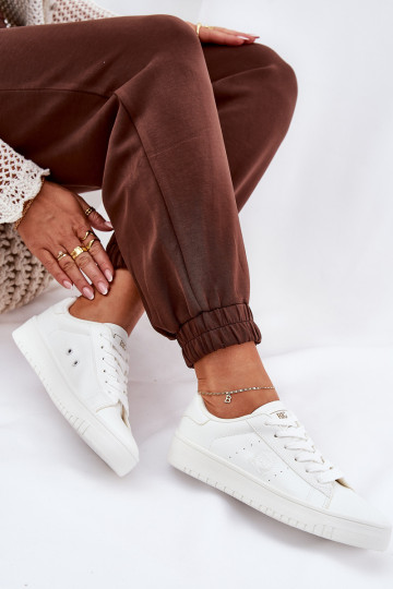 Faible Chaussures de loisirs en cuir écologique Big Star NN274577 couleur blanche