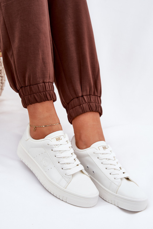 Faible Chaussures de loisirs en cuir écologique Big Star NN274577 couleur blanche Faible Chaussures de loisirs en cuir écologique Big Star NN274577 couleur blanche