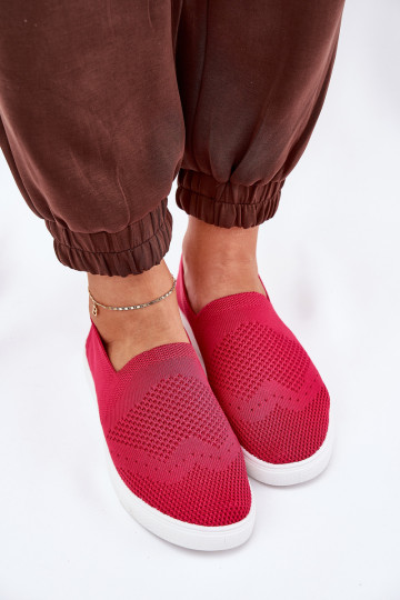 Baskets pour femmes Slip-on Big Star FF274A605 couleur rose
