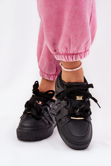 Baskets en simili cuir avec plateforme 2