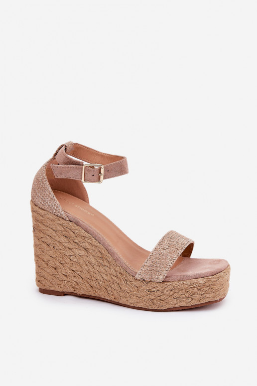 Sandales pour femmes Sur un coin Avec tresse couleur kaki Adelio Sandales pour femmes Sur un coin Avec tresse couleur kaki Adelio