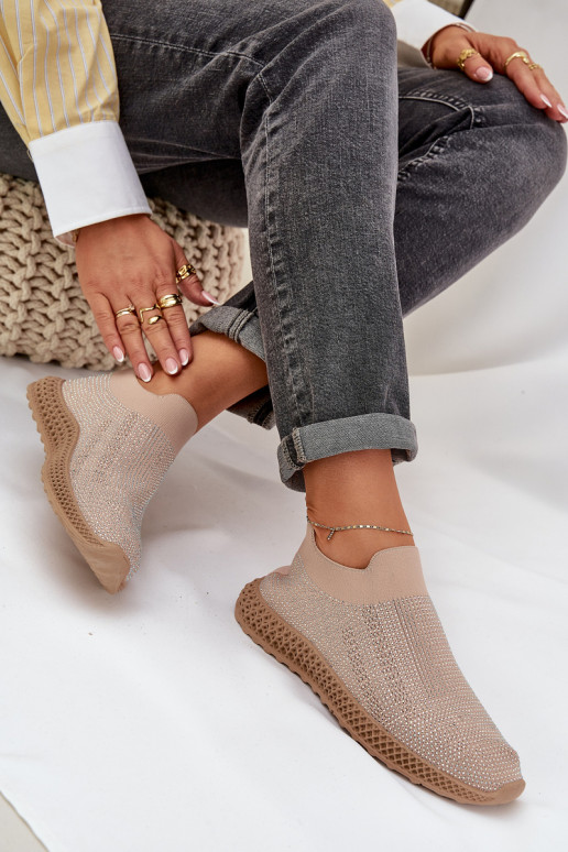 Un modèle convaincant baskets Féminin Avec décoration D&A TDANS121 beige Un modèle convaincant baskets Féminin Avec décoration D&A TDANS121 beige