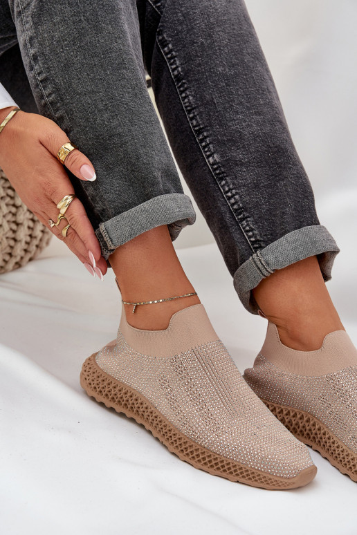 Un modèle convaincant baskets Féminin Avec décoration D&A TDANS121 beige Un modèle convaincant baskets Féminin Avec décoration D&A TDANS121 beige