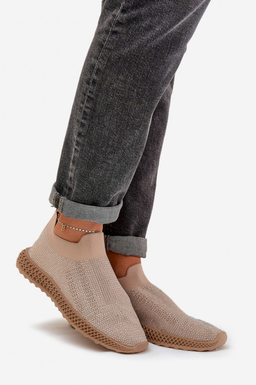 Un modèle convaincant baskets Féminin Avec décoration D&A TDANS121 beige Un modèle convaincant baskets Féminin Avec décoration D&A TDANS121 beige