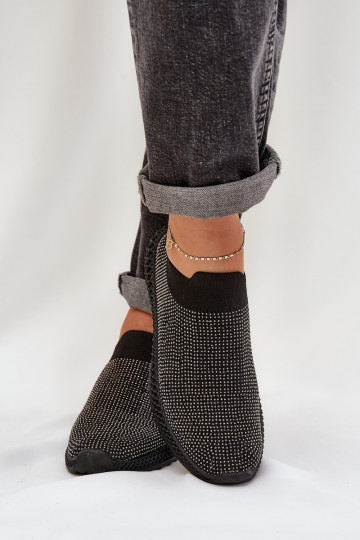Un modèle convaincant baskets Féminin Avec décoration D&A TDANS121 couleur noire 2