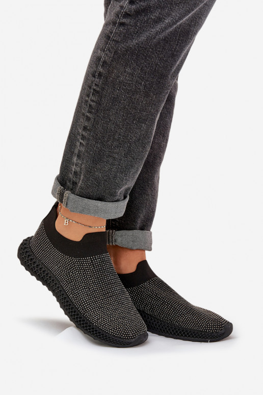 Un modèle convaincant baskets Féminin Avec décoration D&A TDANS121 couleur noire Un modèle convaincant baskets Féminin Avec décoration D&A TDANS121 couleur noire