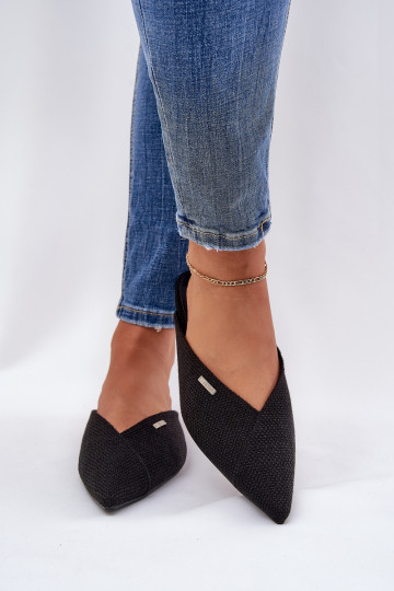 Pantoufles pour femmes Ze Szpiczastymi Noskami Big Star RR274210 couleur noire