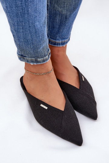 Pantoufles pour femmes Ze Szpiczastymi Noskami Big Star RR274210 couleur noire 2